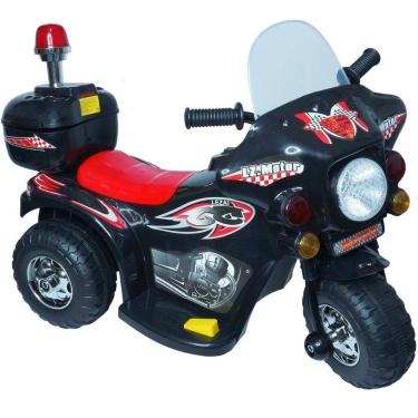 Imagem de Mini Moto Elétrica Infantil Triciclo Criança Bateria Recarregável 6V Importway BW002 Polícia Bivolt