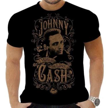 Imagem de Camiseta Camisa Personalizada Rock Clássico Johnny Cash 10 - Obsidiana