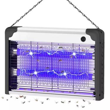 Imagem de Repelente Eletrônico UV Mata Mosquitos e Moscas Arandela Luminosa 10W Armadilha Para Insetos 60–80m² (30W)