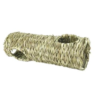 Imagem de Hamster Grass Tunnel Interactive Toy Hay Bed Cage Cottage Hut Rabbit Tunnel Tube Straw House for Hamster Rat Squirrels Ferret, 50x16cm/67