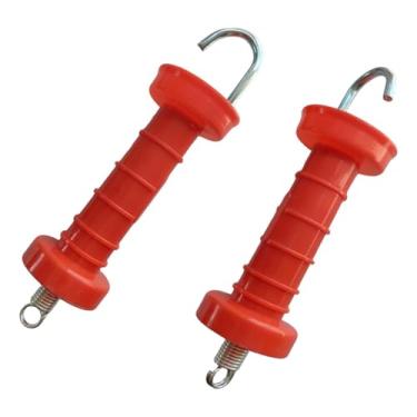 Imagem de oshhni Conjunto de 2 isoladores para maçaneta de portão de cerca elétrica com mola. Maçanetas isoladas de reposição para portões de celeiros, fazendas,