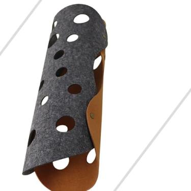 Imagem de Naroote Brinquedo Dobrável Durável do Tubo do Túnel Gato de Feltro Apropriado para Gatos de Todas As Estações Material: Poliéster (Cinza Escuro e Marrom)