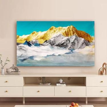 Imagem de Capa protetora universal para TV interna de arte moderna para telas de 32-80 polegadas, protetor de tela de televisões de tecido de poliéster macio, para sala de estar - tipo 04||40 polegadas