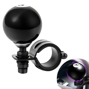 Imagem de AMZAUTO Manípulo de volante com 8 esferas, ajuste universal, botão de volante de carro, rotação de 360 graus, rotação de 360 graus para caminhões, tratores, carros, barcos, trailers