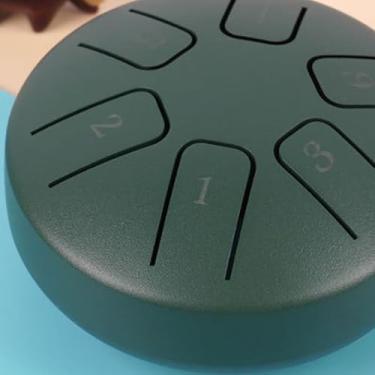 Imagem de CHICIRIS Tambor de Língua 3.8 Polegada Mini Etéreo Aparência Requintada Relaxe Sua Mente para Crianças Instrumento de Percussão (Pedra Verde)