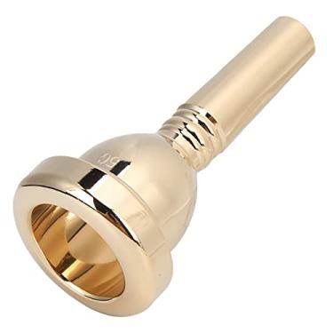 Imagem de Generic Peça de Boca de Trombone, Bocal de Tuba de Haste Grande de Metal de Substituição Conveniente de 12.7mm para Trombones Tenor para Jogadores de (Ouro)