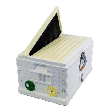 Imagem de Apimaye 7 quadros isolados NUC montados Deep Super Langstroth Size Super Langstroth Super para colmeias de abelhas e molduras de núcleo de plástico montadas com bases revestidas de cera dupla Premier