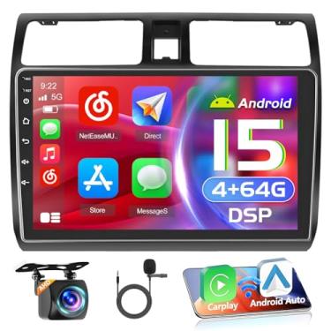 Imagem de [4+64G] Hikity Android 13 estéreo automotivo para Suzuki Swift 2005-2010 com Carplay sem fio Android Auto, rádio com tela sensível ao toque de 10 polegadas AI DSP/FM/RDS/32EQ Bluetooth GPS WiFi SWC +