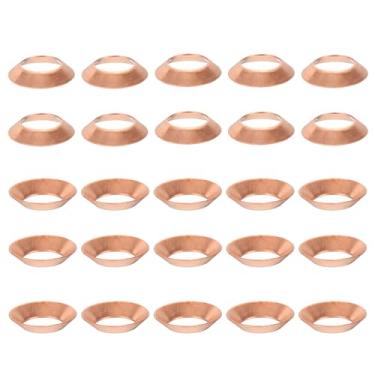 Imagem de PATIKIL Junta flare, 25 peças adequadas para tubos de 1,27 cm tamanho 45 graus cobre alargado acessórios de refrigeração para ar condicionado