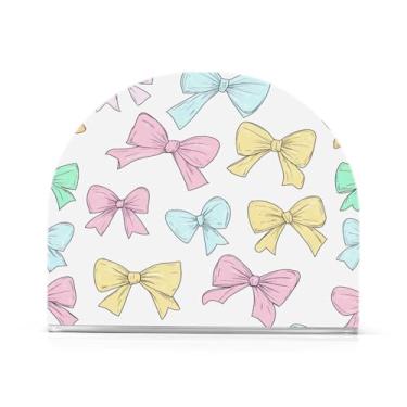 Imagem de Qilmy Bonito suporte de guardanapo de gravata borboleta para mesas - porta-guardanapos para cozinha, porta-guardanapos de mesa, porta-guardanapos de coquetel, porta-guardanapos de papel144