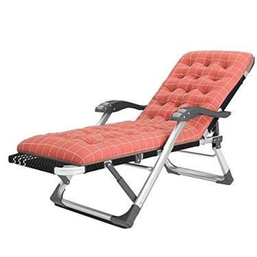 Imagem de LMJYU Cadeira de acampamento Sunlounger, poltrona reclinável de gravidade zero, cadeira de encosto de alumínio, cama dobrável de escolta hospitalar, reclinável portátil para uso doméstico, ajuste de