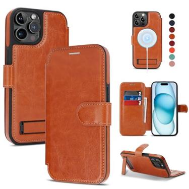 Imagem de CIVICASE Capa carteira para iPhone 13 Pro Max com suporte, couro sintético flip com compartimentos para cartão de crédito (bloqueio RFID), compatível com suporte magnético Magsafe, capa de telefone