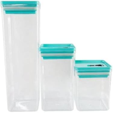 Imagem de Kit Organizador Hermetico Dubai Verde Tiffany 5 Litros