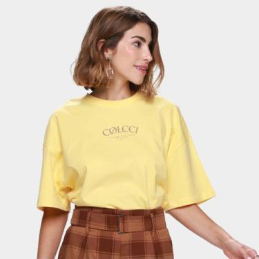 Imagem de Camiseta Colcci 1986 Feminina, Amarelo claro, G