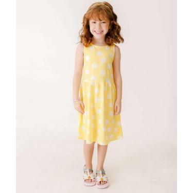 Imagem de Vestido Infantil Regata Margarida Marisa Tam 4 a 10-74152, 10, Amarelo