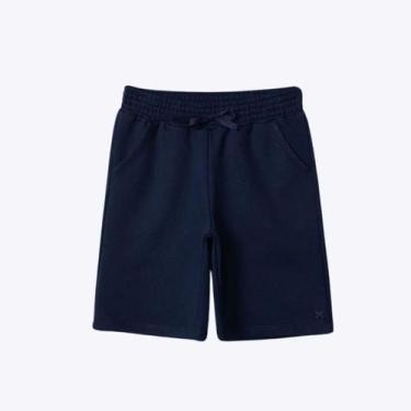 Imagem de Bermuda Moletom Básica Azul Marinho Infantil Menino Hering Kids - 55Kn