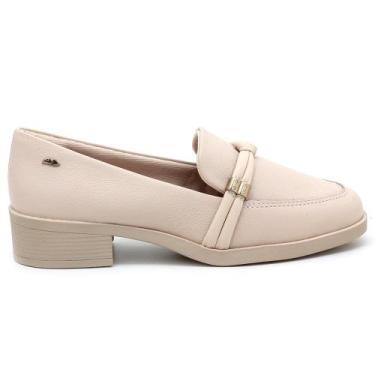 Imagem de Sapato Dakota Loafer Couro Bico Redondo Salto Baixo Feminino G9443, Nu