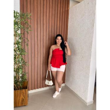 Imagem de Cropped Tomara Que Cia Com Bojo Detalhe Plissado Busto