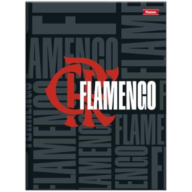 Imagem de Caderno Flamengo FORONI Universitário BROCHURA - 80 Folhas (Fundo Preto)
