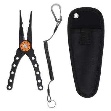 Imagem de Hilitand Alicate de Pesca, Alicate de Anel Dividido Multifuncional de Liga de Alumínio Com Alça Ergonômica e Corda de Segurança, para Entusiastas da Pesca