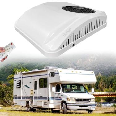 Imagem de Camper 12V Rooftop AC Unit RV ar condicionado com aquecedor, unidade A/C de 12 volts baixo ruído, resfriamento e aquecimento para van, caminhão, trailer de viagem, motorhome