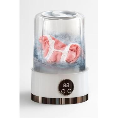 Imagem de Mini Máquina de Lavar Roupas Portátil 1000ml USB – Recarregável, Compacta e Silenciosa para Meias, Roupas Íntimas, Calcinhas e Viagem