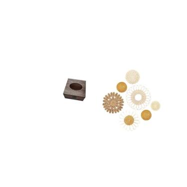 Imagem de Fenteer Porta-lenços de Madeira E Rattan, Organizador Decorativo de Parede, Bandeja de Armazenamento em Tecido Trançado para Banheiro, Quarto, Casa,