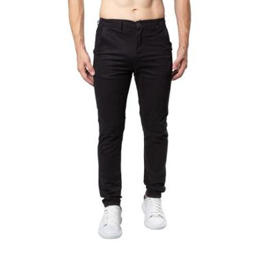 Imagem de Calças Esporte Fino Social Sarja Slim Masculina Com Elastano - 4 Azes,