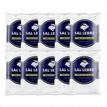 Imagem de Sal Lebre Refinado 1kg  Fardo com 10 Unidades  Sal de Mesa