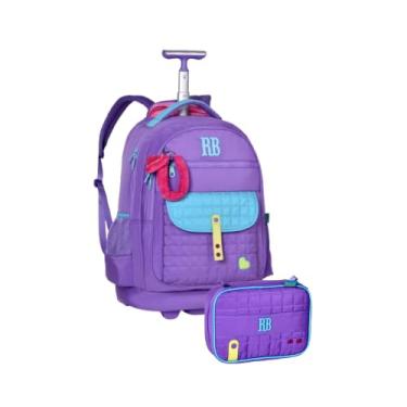 Imagem de Kit Mochila Rodinha Rebecca Bonbon Plush Dreams Estojo Box Feminina Escolar (Rosa)