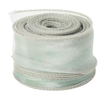 Imagem de Fita de organza rabo de peixe de 9,8 m, fita transparente de tecido de 4 cm de largura para fazer joias faça você mesmo, laços de cabelo, flores, guirlanda de Natal, decorações de casamento