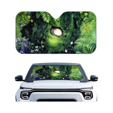 Imagem de Protetor Solar Para Carro T-TotoroES Sem Rosto, Dobrável, Isolamento E