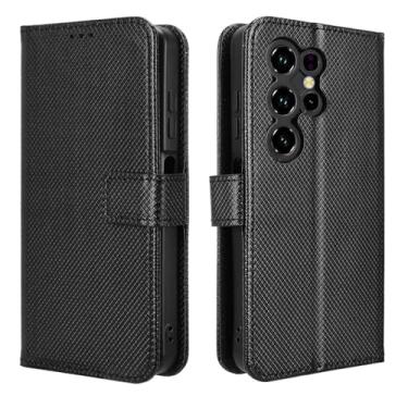 Imagem de MAOUICI Capa protetora de couro para Oukitel C2 carteira, [16,5 cm] Proteção híbrida à prova de choque preta