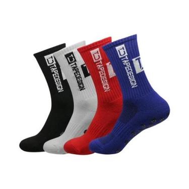 Imagem de Meias Esportivas Antiderrapantes Para Homens E Mulheres, 4 Pares, Fute