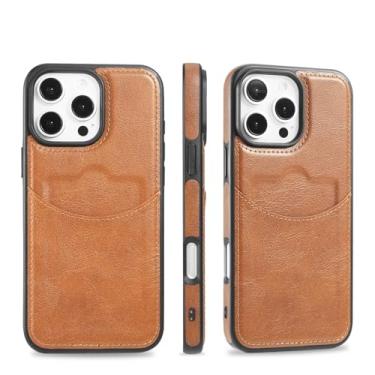 Imagem de HTVJFXCapa de couro com porta-cartões para iPhone 8 Plus (para iPhone 8 Plus/Marrom Claro)