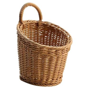 Imagem de Ｂｅｓｇａ Cesto de parede trançado decorativo para frutas e legumes, organizador multifuncional para toalhas, cebolas, revistas, brinquedos e utensílios de, L