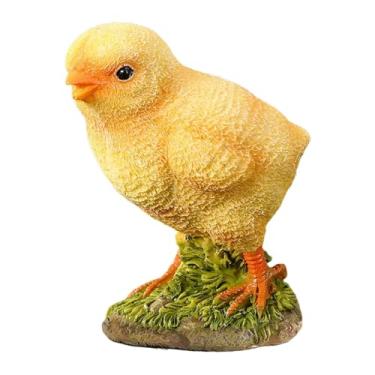 Imagem de Generic Estátua de Pintinho de Jardim, Escultura em Resina, Miniatura de para Exterior, Figura de Animal para Fazenda, Hotel, Páscoa e Natal, Style D