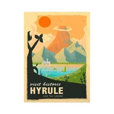 Imagem de Pintura Em Tela De Paisagem De Anime Zelda Hyrule Country Para Decoraç