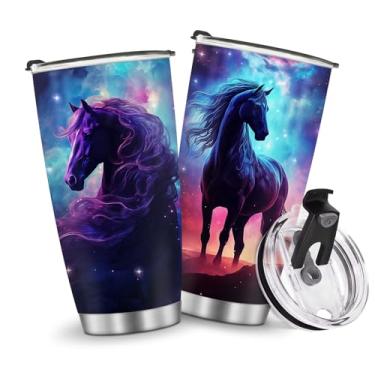 Imagem de Caneca de copos isolados de 590 ml, presentes de aniversário para homens, pai, avô, meninos, acessórios essenciais de viagem, essenciais para viagem, cavalo, alça fria