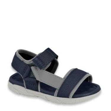 Imagem de Sandália Papete Molekinho Velcro Ajuste Confortável 2135.170 - Grafite/Cinza - 22-Masculino