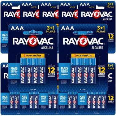 Imagem de Pilha Alcalina Rayovac AAA (palito) - Caixa com 12 cartelas de 4 pilha