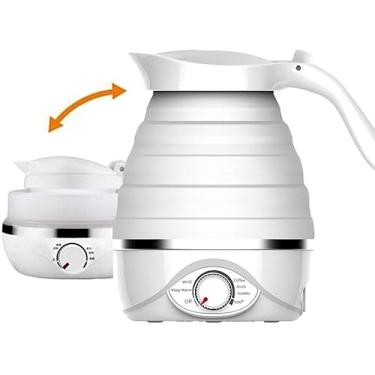 Imagem de Chaleira de viagem dobrável, mini panela elétrica, adequada para viagens, panela elétrica, comutável, portátil, silicone, portátil, viagem conveniente