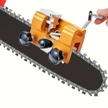Imagem de Afiador de motosserra, kit portátil de afiação de motosserra, ferramenta de afiação de serra manual com haste de moagem para motosserras de 15 a 56 cm