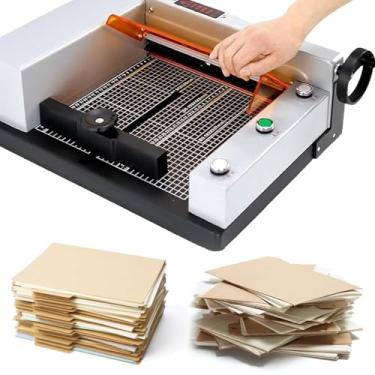 Imagem de pcagfaajmh Cortador de papel elétrico, aparador de couro com alavanca de 40 mm, cortador industrial para uso doméstico pesado