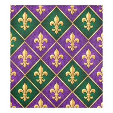 Imagem de Blueangle Capa magnética de lava-louças padrão Mardi Gras, decoração da capa frontal da máquina de lavar louça, adesivos de eletrodomésticos, adesivos de eletrodomésticos, 58 cm C x 66 cm adesivo