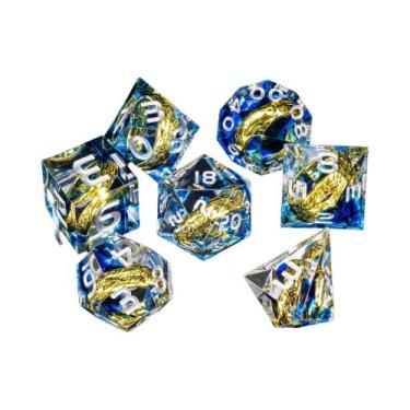 Imagem de Conjunto De Dados DnD Em Resina, Senhor Dos Anéis, Dados Poliedrais Em