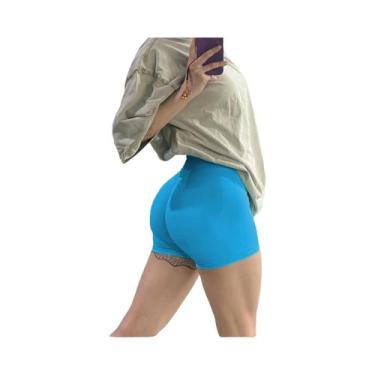 Imagem de Shorts De Yoga Sem Costura De Cintura Baixa Para Mulheres, Shorts De F