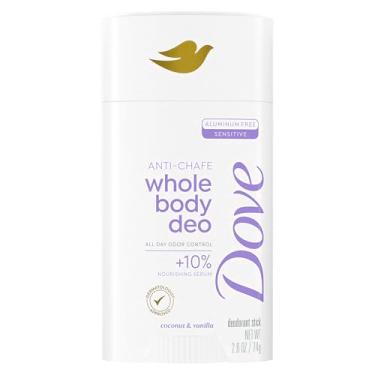 Imagem de Dove Whole Body Deo Desodorante antiatrito sem alumínio em bastão de coco e baunilha para controle de odor 72h 74 g