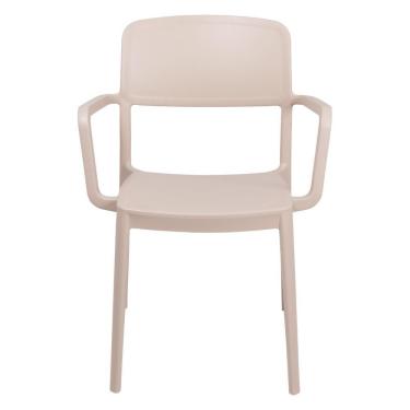 Imagem de Cadeira Tramontina Marta Em Polipropileno Areia Com Braços