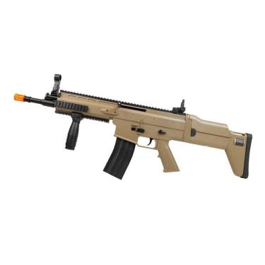 Imagem de Rifle De Airsoft Scar L Tan Spring Mola Cal 6mm - Rossi